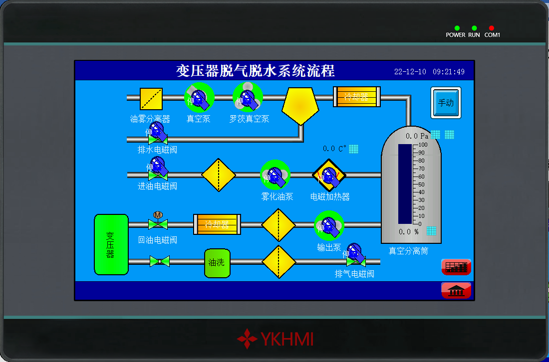 变压器脱气脱水系统PLC流程图